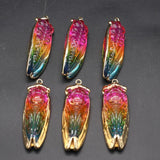 Colorful Crystal Quartz Insect Pendant for DIY Necklace