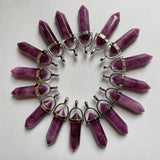 Mixed Gem Stone Pendulum Reiki Charm Necklace Pendant Jewelry Making