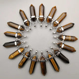 Mixed Gem Stone Pendulum Reiki Charm Necklace Pendant Jewelry Making