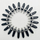 Mixed Gem Stone Pendulum Reiki Charm Necklace Pendant Jewelry Making