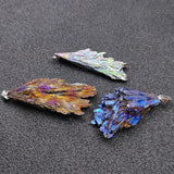Colorful Tourmaline Peacock Tail Necklace Pendant