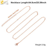 CSJA Moon Star Pendant Necklace Wire Wrap Quartz Jewelry H028
