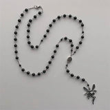 Fairy Charm Gemstone Rosary Necklace