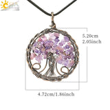 CSJA 7 Chakra Tree of Life Necklace Pendant