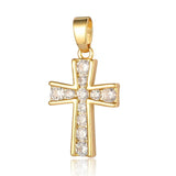3pcs Cross Sunflower CZ Pendant Maple Leaf Grape Cherry Charms DIY Jewelry
