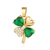 3pcs Cross Sunflower CZ Pendant Maple Leaf Grape Cherry Charms DIY Jewelry
