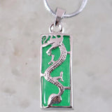 Animal Crab Turtle Green Jades Cross Pendant Necklace