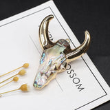 Colorful Bull Head Pendant for DIY Necklace, 40x45mm