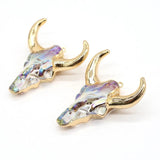 Colorful Bull Head Pendant for DIY Necklace, 40x45mm