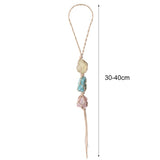 Raw Quartz Car Rearview Mirror Pendant Dream Catcher Home Ornament
