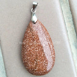 Carnelian Opal Goldstone Sand Pendant Bead