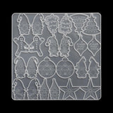 Dwarf UV Epoxy Merry Christmas Silicone Mould Keychain Molds Earrings Resin Mold