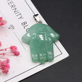 Stone Crystal Opal Pendant Hamsa Hand Agate Charms for Jewelry Making