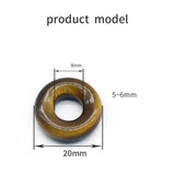 Natural Stone Circle Pendants Sand Opal Crystal Donut Charms