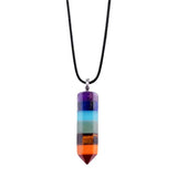 7 Chakra Stone Natural Quartz Necklaces Yoga Pendant For woman And Men Gift