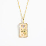 Zodiac Necklace Women Constellation Pendant Stainless Steel Jewelry