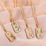 Zodiac Necklace Women Constellation Pendant Stainless Steel Jewelry