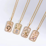 Zodiac Necklace Women Constellation Pendant Stainless Steel Jewelry