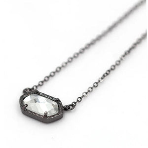 Crystal Stone Pendant Necklace & Bangle Set for Women