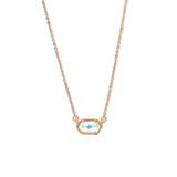 Crystal Stone Pendant Necklace & Bangle Set for Women