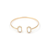 Crystal Stone Pendant Necklace & Bangle Set for Women