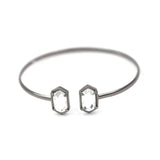 Crystal Stone Pendant Necklace & Bangle Set for Women