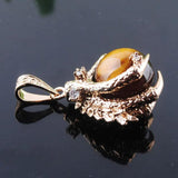 Tigers Eye Stone Round Ball Bead Dragon Claw Reiki Chakra Necklace