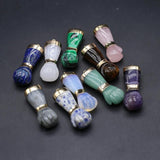 Stone Pendants Plated Fist Shape Lapis Quartz for Jewelry Making