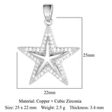 3pcs Star Hexagram CZ DIY Pendant Evil Eye Charms Necklace Making