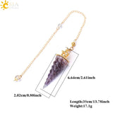 CSJA 7 Chakra Crystal Pendulum Reiki Resin Pendant H168