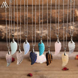 Gemstone Angel Wings Choker Pendant Necklace