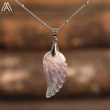 Gemstone Angel Wings Choker Pendant Necklace