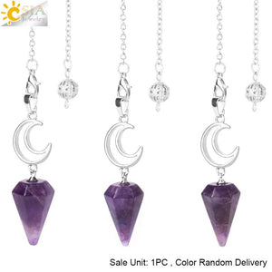 CSJA Spiritural Crystal Pendulum Pink Quartz