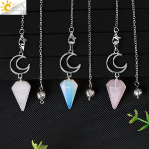 CSJA Spiritural Crystal Pendulum Pink Quartz
