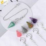 CSJA Spiritural Crystal Pendulum Pink Quartz