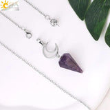 CSJA Spiritural Crystal Pendulum Pink Quartz