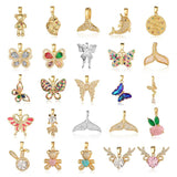 3pcs/Lot Conch Deer Head Mermaid Tail Zircon DIY Jewelry Pendant