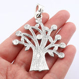 2pcs Tibetan Silver Tree & Turquoise Stone Charms Pendants