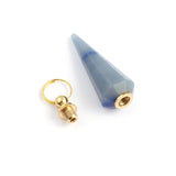 Natural Stone Cone Amazonite Quartz Perfume Bottle Pendant