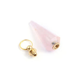 Natural Stone Cone Amazonite Quartz Perfume Bottle Pendant