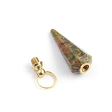 Natural Stone Cone Amazonite Quartz Perfume Bottle Pendant