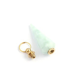 Natural Stone Cone Amazonite Quartz Perfume Bottle Pendant