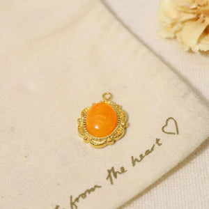 Colorful Stone Necklace Pendant Vintage Jewelry DIY Accessory