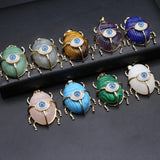 1PC Natural Stone Insect Amethyst Aventurine Jades Pendant for Jewelry Making