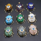 1PC Natural Stone Insect Amethyst Aventurine Jades Pendant for Jewelry Making