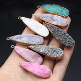 Irregular Druzy Agates Pendant for Jewelry Making DIY Necklace