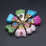Irregular Druzy Agates Pendant for Jewelry Making DIY Necklace