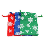 3Pcs Merry Christmas Jute Bags 10x14 13x18cm Bracelet Jewelry Packaging Bags