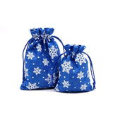 3Pcs Merry Christmas Jute Bags 10x14 13x18cm Bracelet Jewelry Packaging Bags