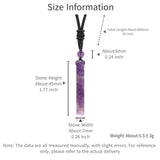 Natural Crystal Quartz Amethyst Good Luck Pendant Charm Healing Necklace
